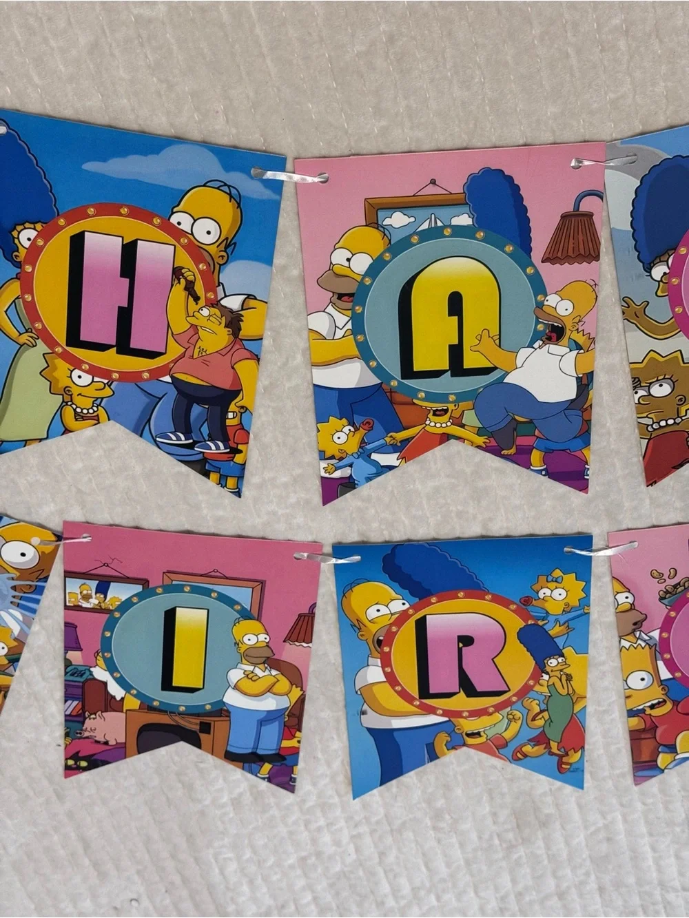 The Simpsons Happy Birthday Flag Party Banner